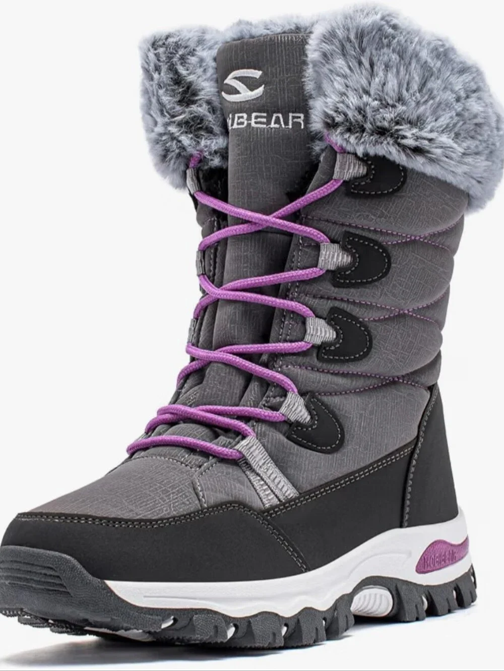 Women's Waterproof Winter Snow Boots Lightweight Warm Faux Fur Lined Mid-Calf